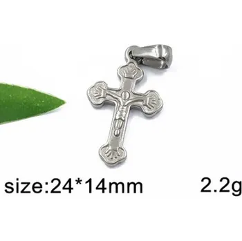 Přívěsek Malý kříž s Ježíšem Kristem - ocelový přívěsek