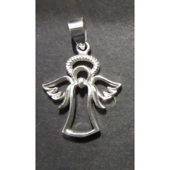 Přívěsek Anděl - přívěsek ze stříbra se svatozáří vykládanou umělými mikrozirkony