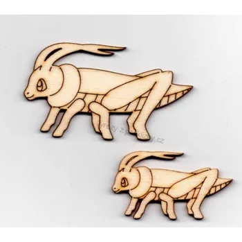 Dřevěné výřezy, Luční koník, menší varianta, 5 x 3 cm, 1ks