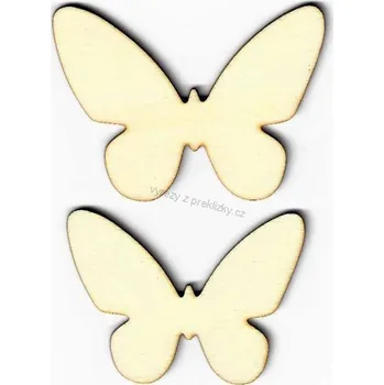 Dřevěné výřezy, MOTÝL l., menší varianta, 7 x 5.5 cm, 1ks