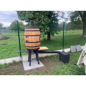 Zahradní gril HTI Udírna ze sudu