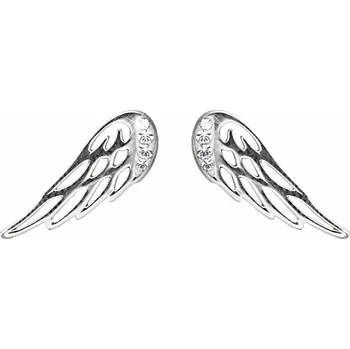 Náušnice Náušnice z chirurgické oceli s krystaly Swarovski Elements Křídla
