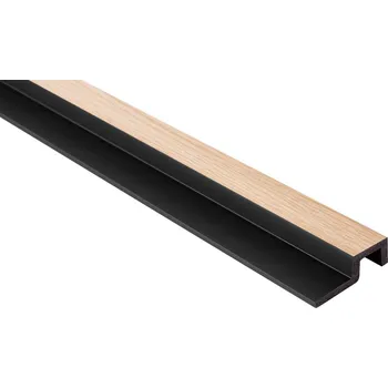 soklová lišta Zakončovací profil pravý k dekoračním lamelám - dekor světlý dub - L0302RT, 200 x 2 x 5,6 cm, Mardom Lamelli