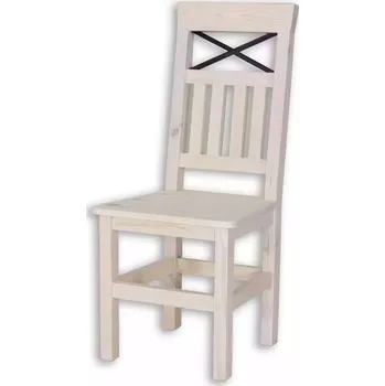 Jídelní stůl Masivní bílá židle METAL 15 Barevné provedení: Antická bílá K16 - hnědý vosk K15