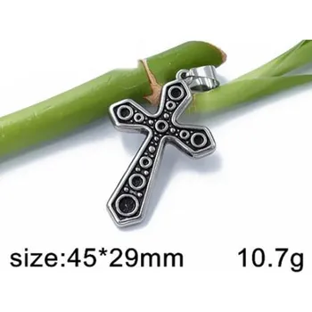 Přívěsek Přívěsek z oceli - křížek 45x29mm