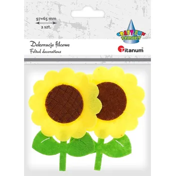 Filc. dekorace, SLUNEČNICE, 97x65mm, 2ks/bal.
