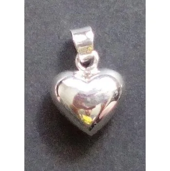 Přívěsek Trojrozměrné srdce - stříbrný přívěsek