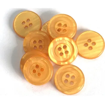 Knoflík gu245, Plastový knoflík, oranžová 15 mm / 1 kus