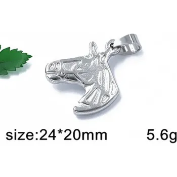 Přívěsek Kůň - koňská hlava - ocelový přívěsek