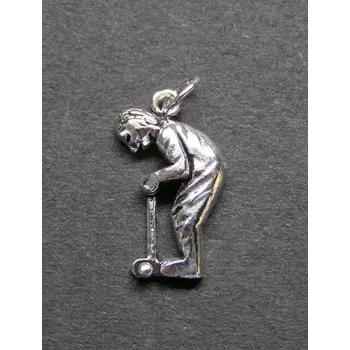 Přívěsek Hráč kroketu / golfu - stříbrný přívěsek / přívěsek ze stříbra