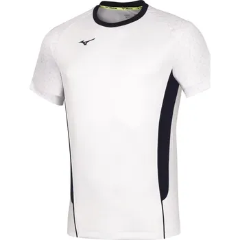 Pánské sportovní tričko Mizuno Premium High-Kyu Tee/White/Navy/S Velikost: 3XL