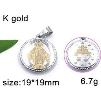 Přívěsek Náboženský motiv - kulatý přívěsek z oceli