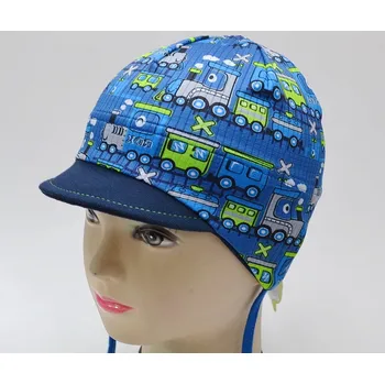 Čepice Čepice vázací s kšiltem Picowinter RDX F1085P Vláček Barva: Modrá, Velikost: 2 (1-3 roky)