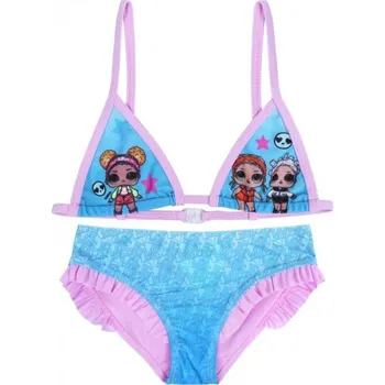 Dívčí plavky Dívčí dvoudílné PLAVKY LOL, růžové Velikost: 4