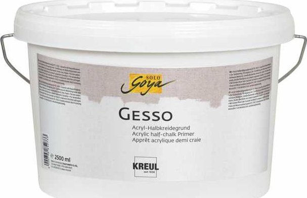 KREUL SOLO GOYA Gesso Schwarz - Acryl-Halbkreide Grundierung, 250 Ml, Wasserfest