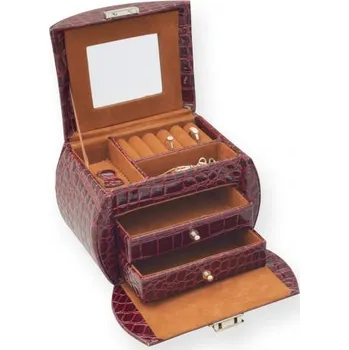 Dárková krabička Šperkovnice v barvě bordó - 182x120x142 mm