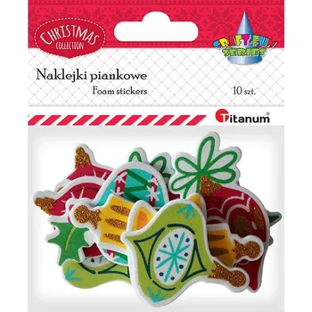 samolepka Samolepky, pěnové, Vánoční ozdoby, 10ks/bal