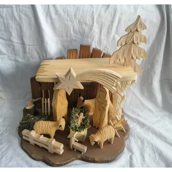 Betlém Ručně vyřezávaný betlém - varianta 14D2 (Betlém 14D2)