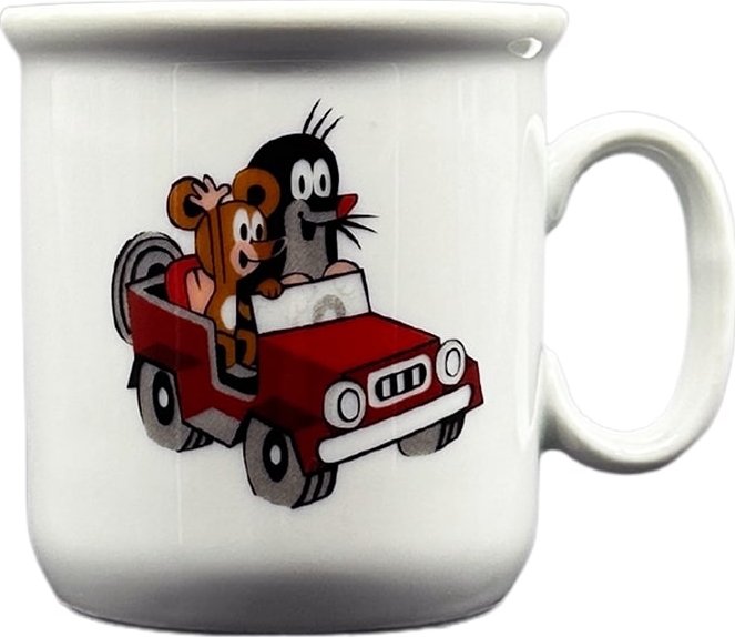 Thun 1794 Dětský porcelánový hrnek Krtek v autíčku, 200 ml, THUN 1794, 1 ks