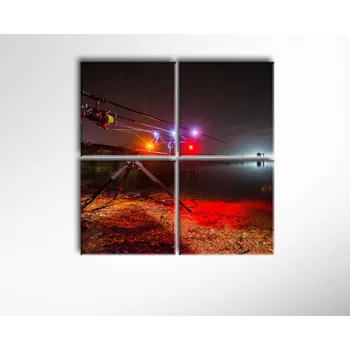 Obraz Malvis ® Obraz Noční pruty ROZMĚR (šířka x výška): čtyřdílný čtverec 80x80 cm