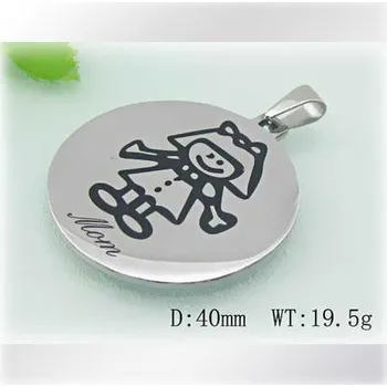 Přívěsek Přívěsek mom s děvčetem - ocelový přívěsek