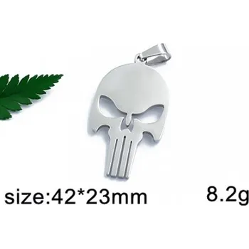 Přívěsek Lebka 43x23mm - ocelový přívěsek
