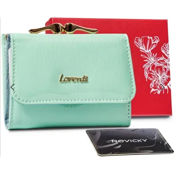 Peněženka Malá dámská kožená lakovaná peněženka Lorenti Mint (Dámská peněženka )