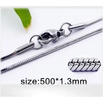 Řetízek Ocelový náhrdelník - Hmotnost: 6.2g, 500x1.3mm