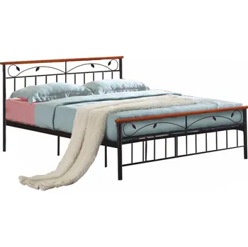 Postel Postel s lamelovým roštem, třešeň/kov, 160x200, MORENA NEW