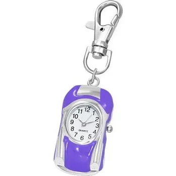 Klíčenka fialové auto - hodinky na klíče