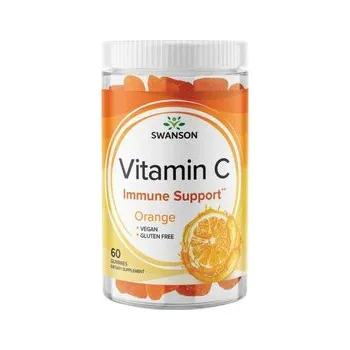 Swanson Vitamin C Doplněk stravy pro podporu imunity 60 ks, Pomeranč, gummies