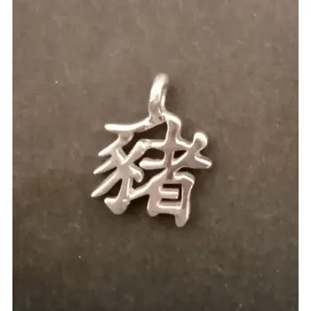 Přívěsek Vepř (čínské znamení) - varianta 3 - stříbrný přívěsek