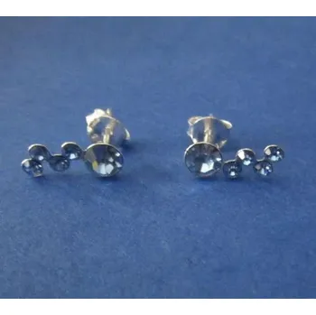 Náušnice Modrá kolečka - stříbrné náušnice