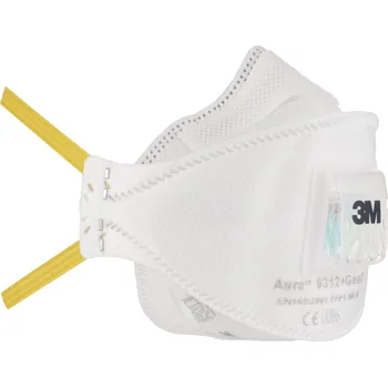 respirátor 3M 9312+ AURA Gen3 Filtrační polomaska 3M, FFP1, s ventilkem, skládací, NOVÁ generace