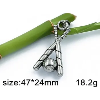 Přívěsek Baseballové pálky a míček - ocelový přívěsek (Baseballový přívěsek - z oceli)