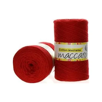 Příze Maccaroni Cotton macrame 2mm - 16 červená