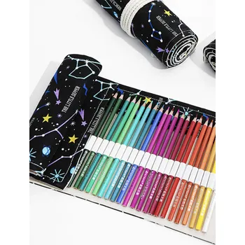 Penál Rolovací pouzdro na 24 popisovačů - galaxie