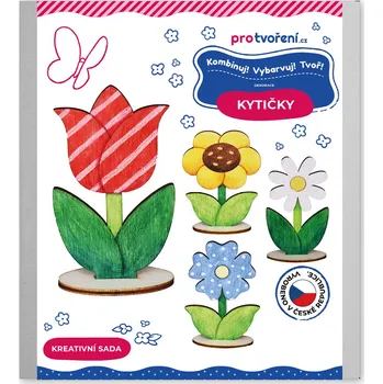 kreativní sada KRS67, Tvořivá sada, KYTIČKY 4 kytičky, 1 sada