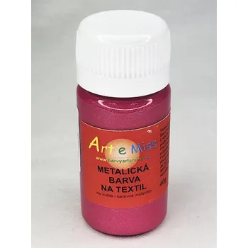 Výtvarná barva Barvy na textil Metalické 40g - 51 Růžová