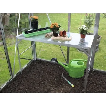 Skleník Stůl Vitavia polykarbonát 121 x 54 x 76 cm jednopodlažní hliník