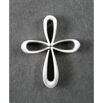 Přívěsek Zaoblený křížek - přívěšek z chirurgické oceli