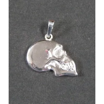 Přívěsek Lebka z profilu - stříbrný přívěsek