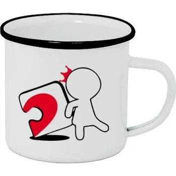 Plecháček - smaltový lem s potiskem Zamilované puzzle 1