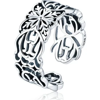 Prsten Elenys stříbrný prsten Vintage květina Velikost: Nastavitelná 52-60 mm