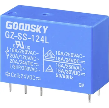 Relé GoodSky GZ-SS-124L relé do DPS 24 V/DC 20 A 1 přepínací kontakt 1 ks Tube