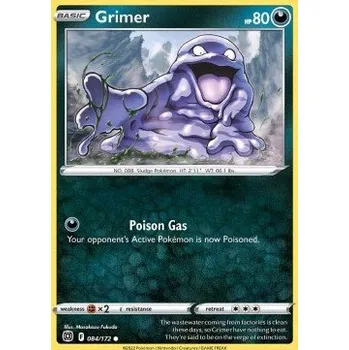 Karetní hra Pokémon BRS 084/172 Grimer - Brilliant Stars Stav: Near Mint, Verze: REVERSE HOLO