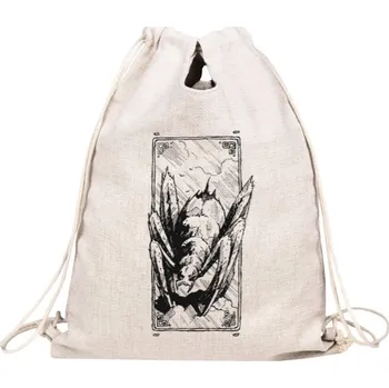 Sportovní vak Vak na záda - lněný vzhled s potiskem Kumonga (Vak)