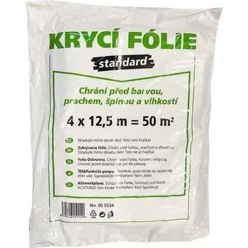 Zakrývací fólie na malování fólie krycí standard 4 x12,5 m, 6 my