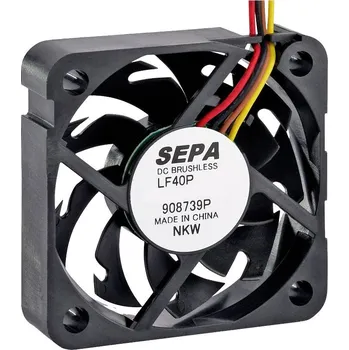 Průmyslový ventilátor SEPA LF40P12PSE00A axiální ventilátor, 12 V, 13.8 m³/h, (d x š x v) 40 x 40 x 10 mm, 111111748