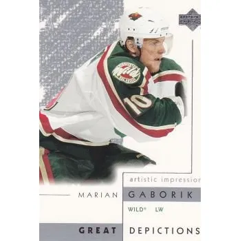 Sběratelská karetní hra insert karta MARIAN GÁBORÍK 02-03 UD Artistic Impressions Great Depictions